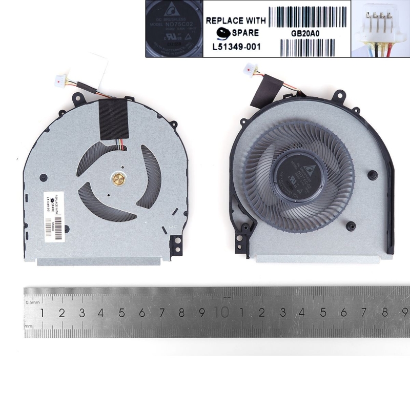 Ventola per portatile HP 14-DH1036TX 14M-DH TPN-W139