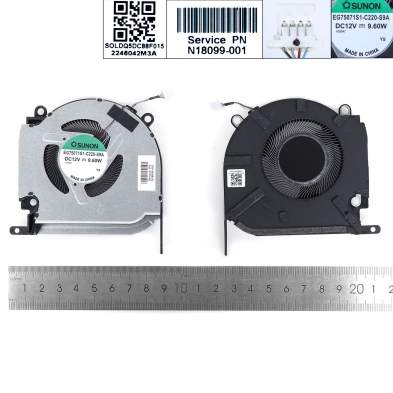 Ventilador CPU para portátil HP Omen 16-K 16-N 8 Pro 12V 3060/70