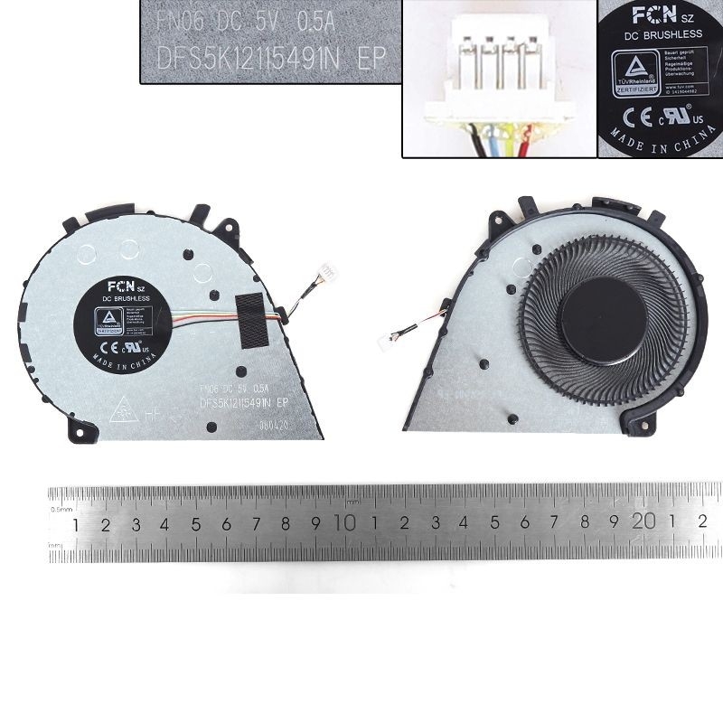 Ventilador para portátil Lenovo Yoga 7I-14-INCH 14ITL5 DFS5K1211549N