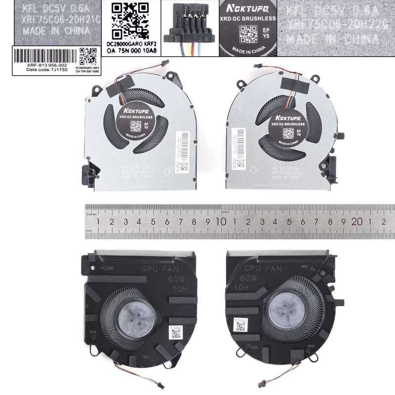 Ventiladores para portátil HP 16-E | M75721 - 60W