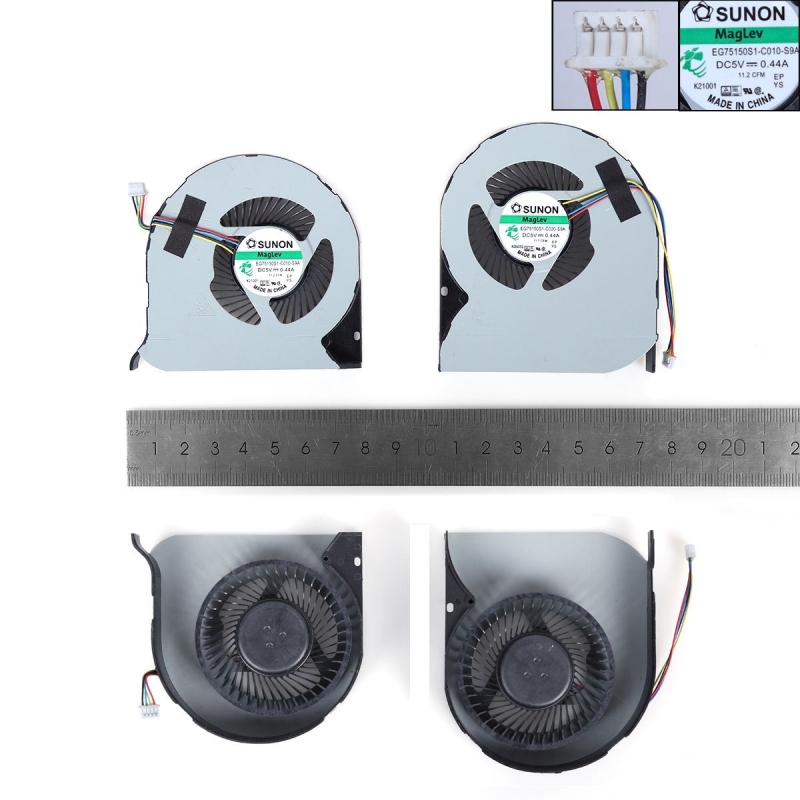 Ventilador CPU+GPU para portátil Dell Precision 7510 7520 M7520