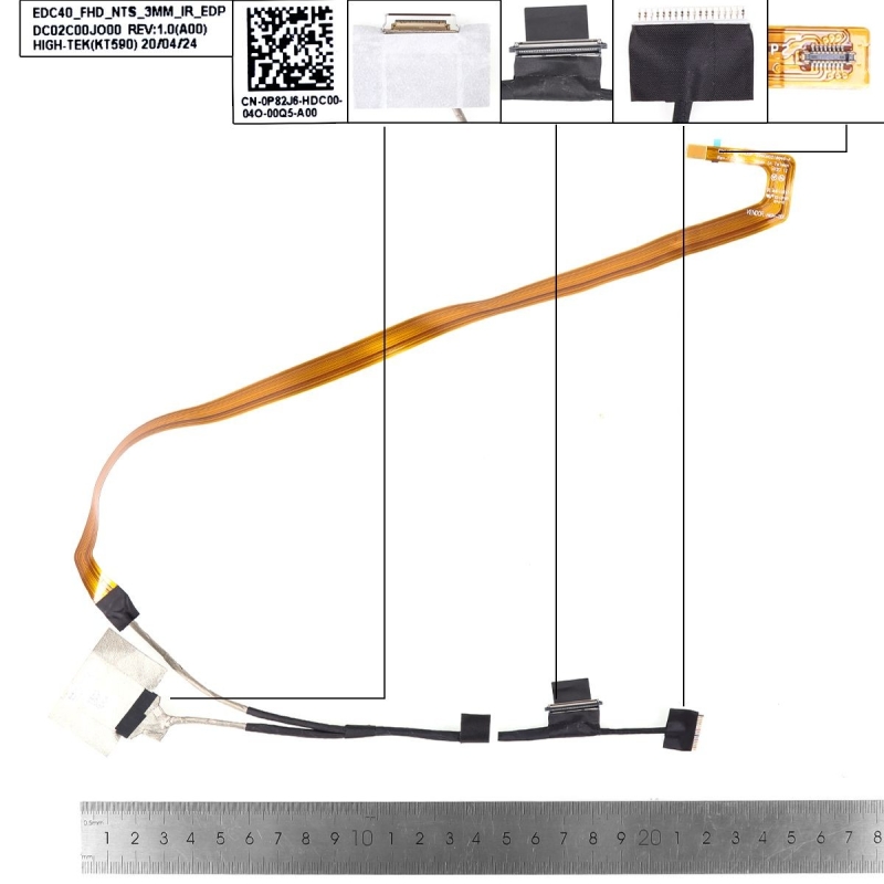 Cavo flessibile per portatile Dell Latitude 7400 | 0P82J6 | DC02C00J000 30 pin
