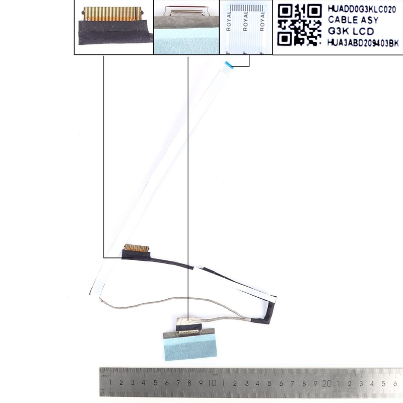 Cabo flexível para portatil HP TPN-Q265 16-B | DD0G3KLC020 30 pinos