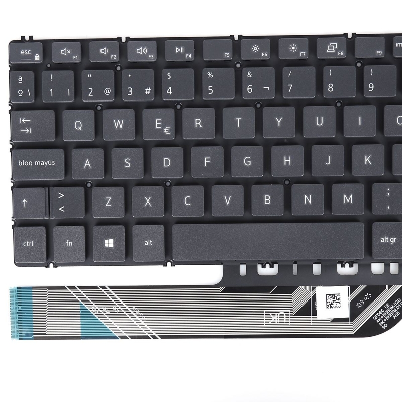 Teclado para portátil Dell 7591 7590 P83F 5580 5584 | PK132RI2A24 Gris