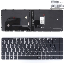 Teclado retroiluminado para portátil HP 840 G3 745 G3 848 G3 Plata