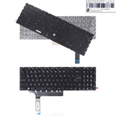 Teclado retroiluminado para portátil MSI GP76 GE76 Preto