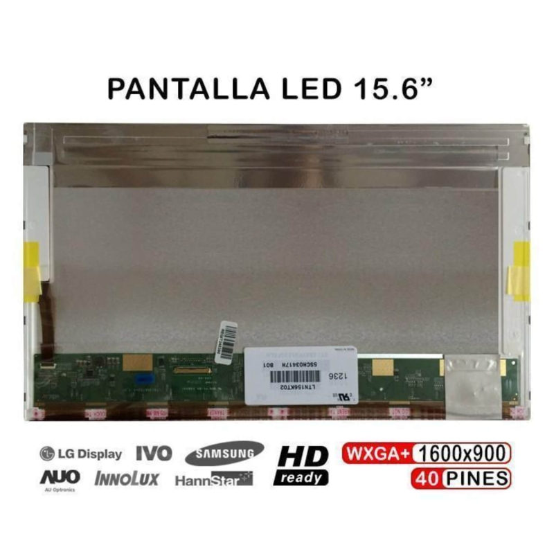 SCHERMO LED 15.6" PER COMPUTER PORTATILE LTN156KT02 LP156WD1 TLD1 TLM1 B156RW01