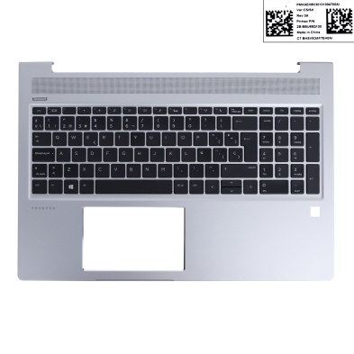 Custodia superiore per portatile HP ProBook 450 G6, argento.