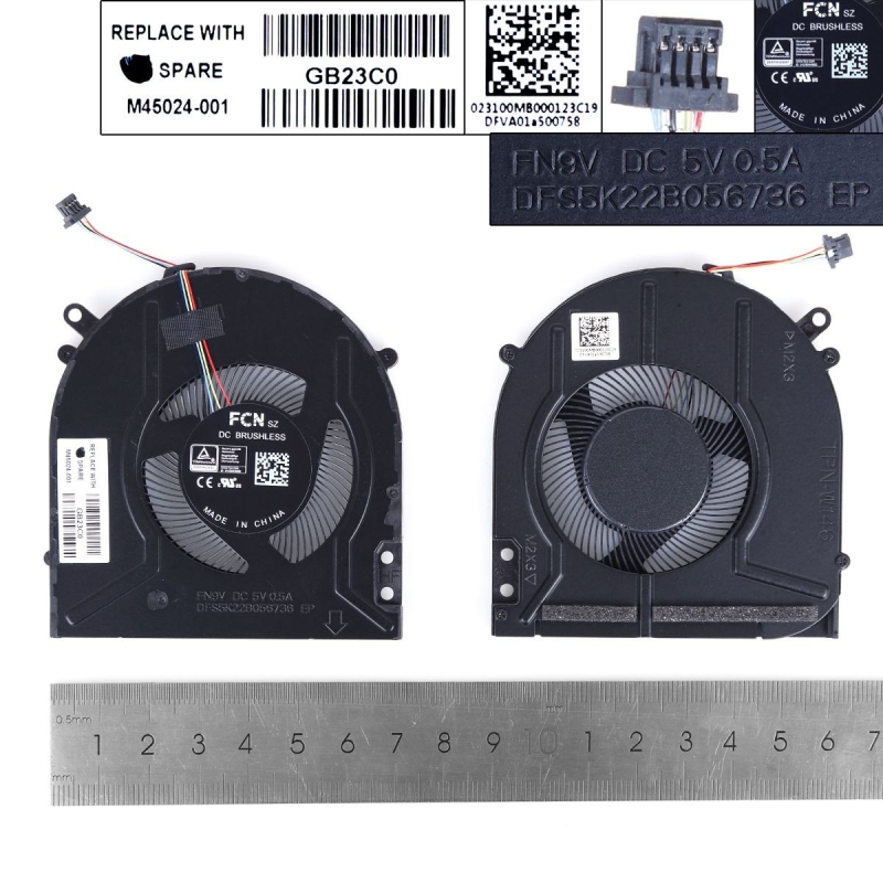 Ventilador para portátil HP Pavilion X360 14-DY TPN-W146. Envíos 24h