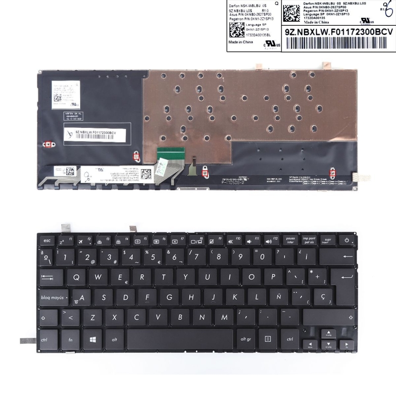 Teclado retroiluminado para portatil Asus UX430 UX430U. Envio em 24h