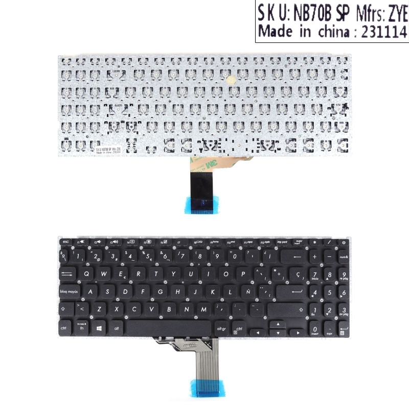Teclado para portatil Asus X515 X515DA X515EA X515J X515JA preto