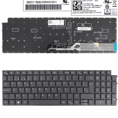 Tastiera grigia DELL Latitude 3520 Vostro 3510 3520 5510 5515 7510 NERO(b...
