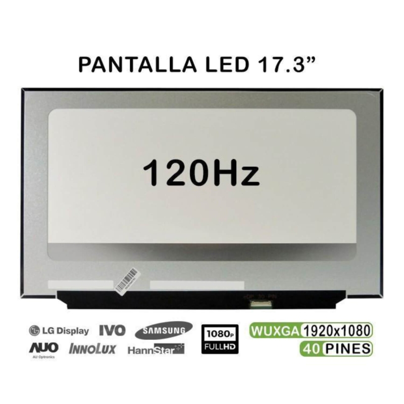 SCHERMO LED 17.3" PER COMPUTER PORTATILE B173HAN04.7 1920X1080 120HZ 40 PIN