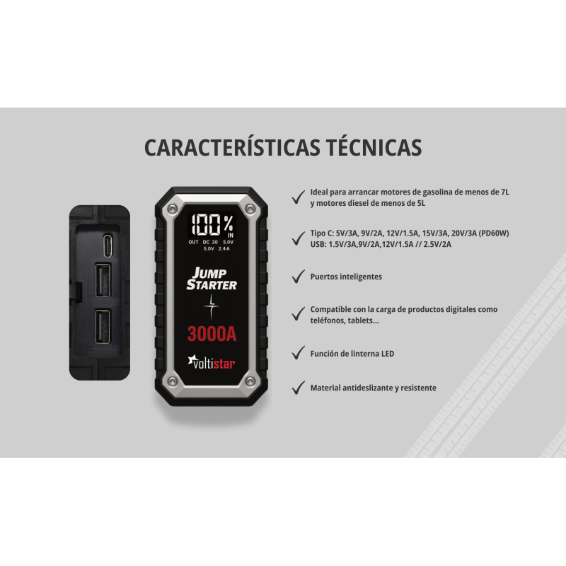 Arrancador De Coche ET3000 16000mAh