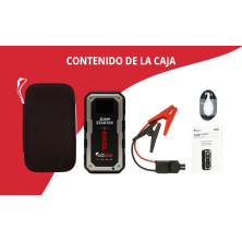 Arrancador De Coche 20000Mah Inteligente hasta 8L gasolina y 5L diesel