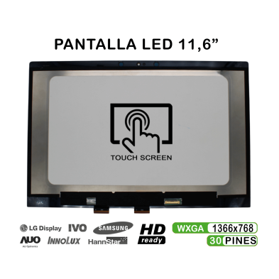 PANTALLA TÁCTIL PARA PORTÁTIL TOSHIBA RADIUS 11 L10W-B SERIES 11,6"