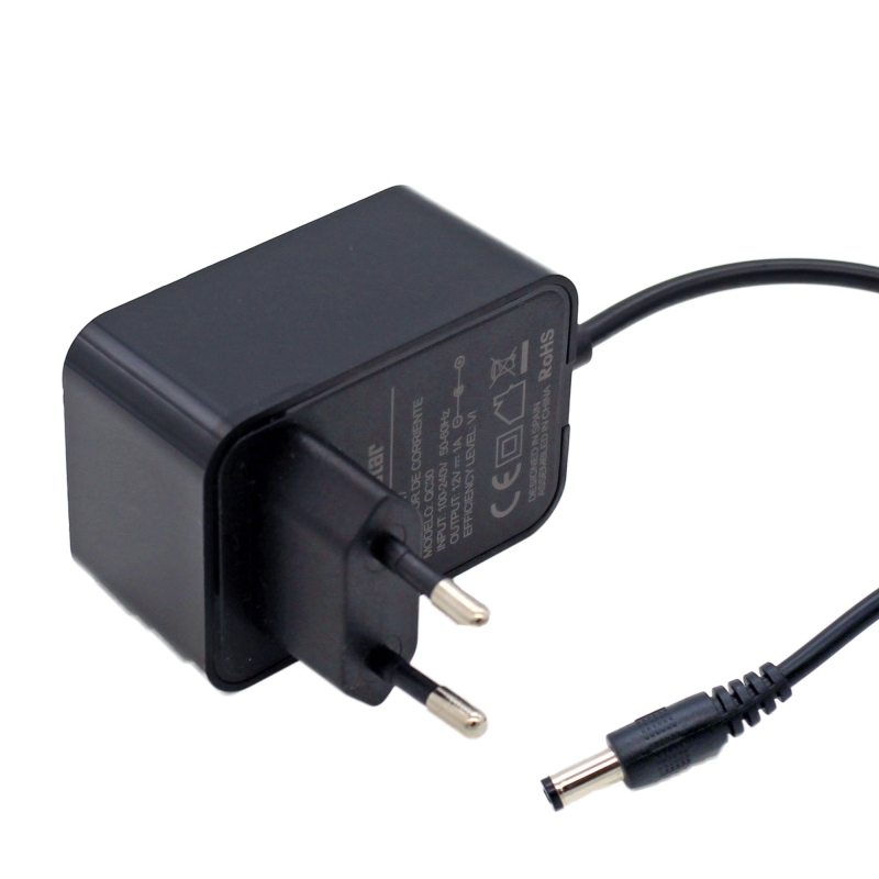 CARICABATTERIE PER STRISCE LED ROUTER TELECAMERE SICUREZZA 12V 1A 5.5X2.1MM