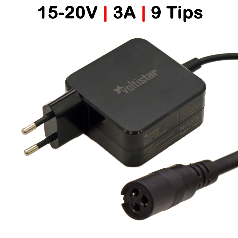 CARREGADOR UNIVERSAL DE PARED ULTRA PORTABLE 45W 9TIPS