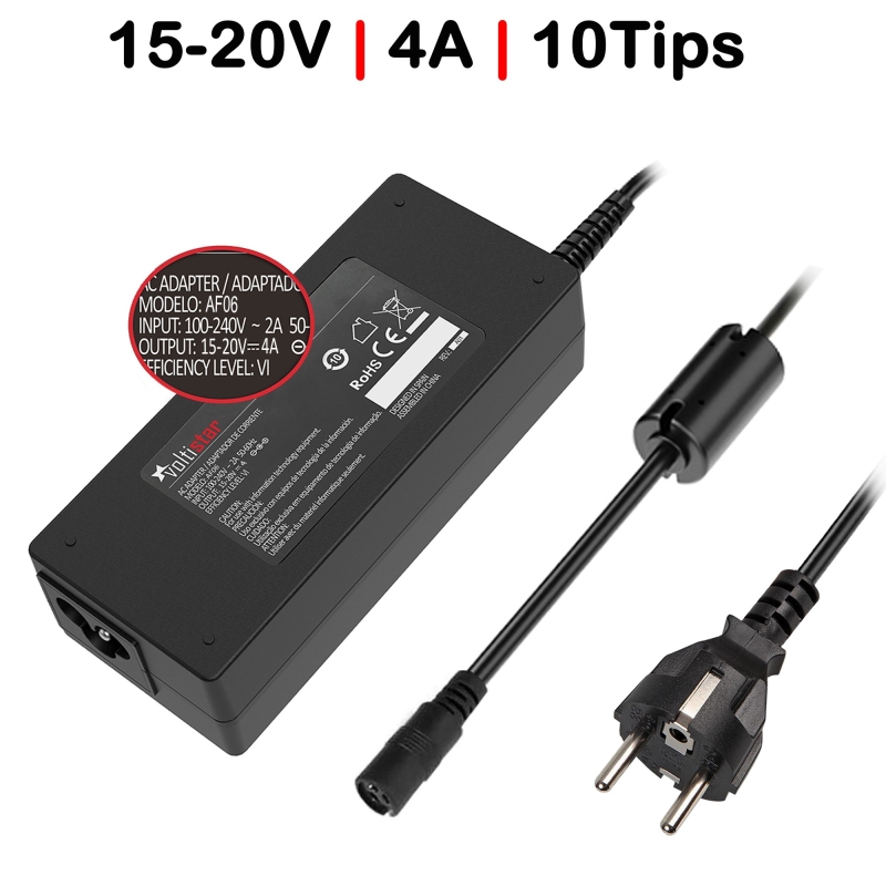 CARREGADOR UNIVERSAL PARA PORTÁTEIS 15-20V 65W