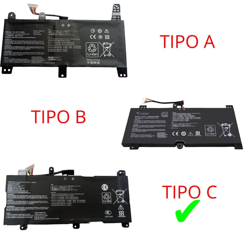BATTERIA PER COMPUTER PORTATILE ASUS ROG STRIX C41N1731 TYPE-C