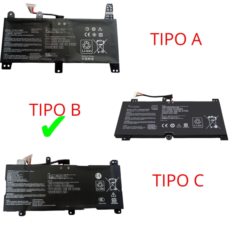 BATERÍA PARA PORTÁTIL ASUS ROG STRIX GL504G GL504GM GL504GS C41N1731
