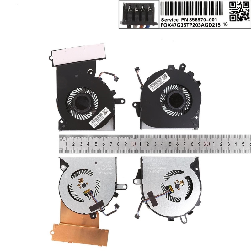 Ventola HP Pro TPN-Q194 15-CE 3plus (ventola CPU + GPU, copia alta)