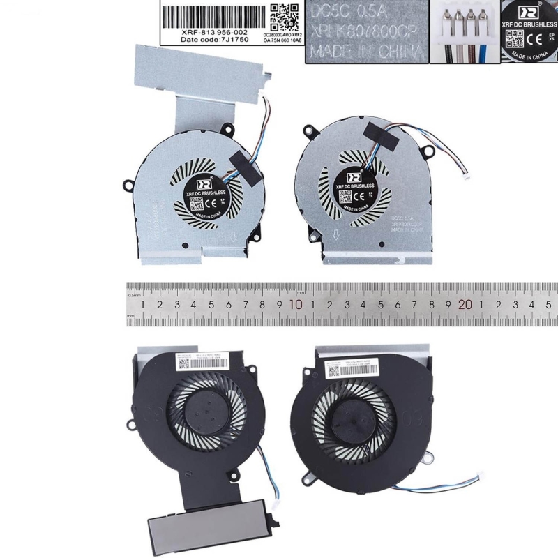 Ventiladores para portátil HP TPN-Q211 15-DC. Envíos 24h