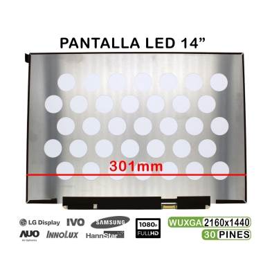 ECRÃ LED 14" PARA TV PORTÁTIL 140WTM-NH0 2160X1440 30 PINOS