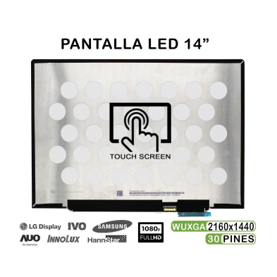 Pantalla Táctil  LED 14" portátil TV140WTM-NH0 2160X1440 30 Pines