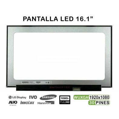 Schermo LED per laptop da 16,1" NV161FHM-N41 FHD 30 pin ristrutturato