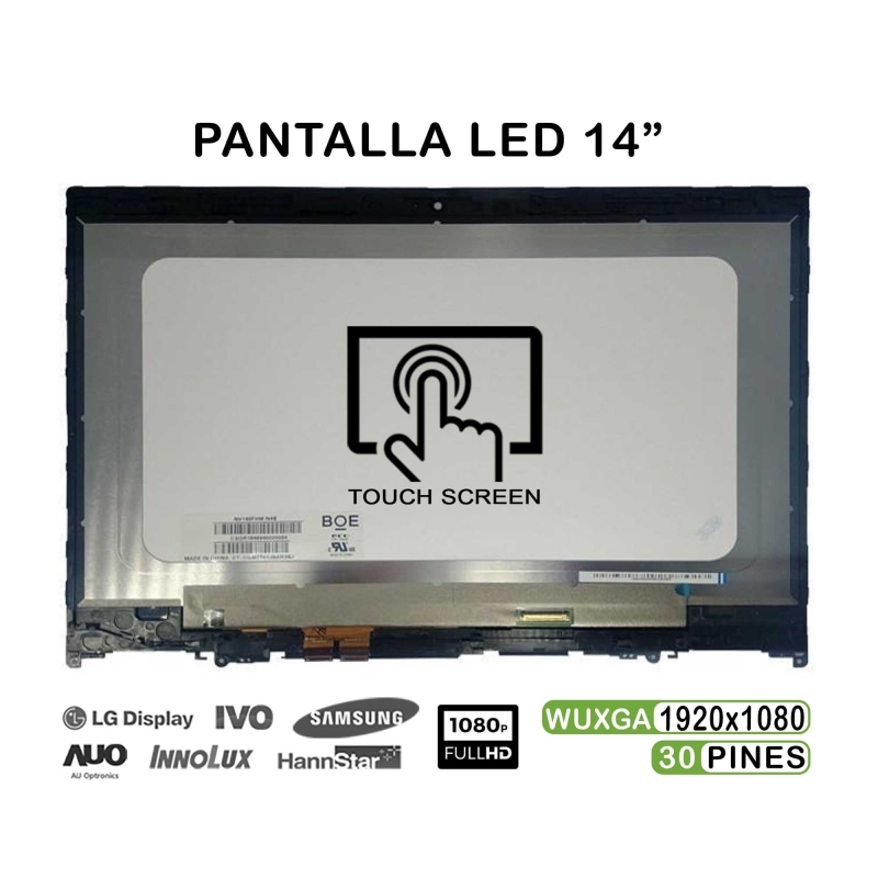 PANTALLA LED DE 14" FHD PARA PORTÁTIL LENOVO YOGA 520-14 NV140FHM-N3B