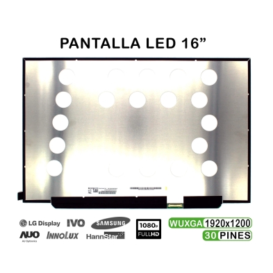 ECRÃ LED DE 16" PARA PORTATIL NV160WUM-NH0 30 PINES FHD