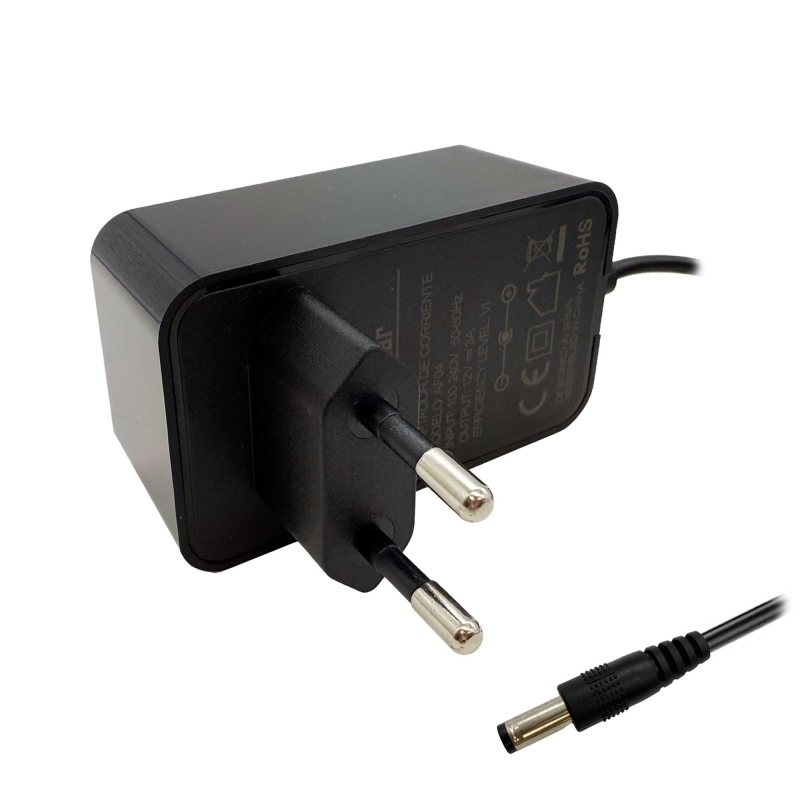 Caricabatterie per LEDs | Telecamere di sicurezza | 12V 3A 5,5x2,5mm