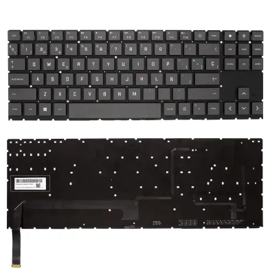 TECLADO PARA PORTÁTIL HP OMEN 15-EK 15-EC 15-EN 16-B SERIES V193446CS1 PRETO COM FAIXA LARGA