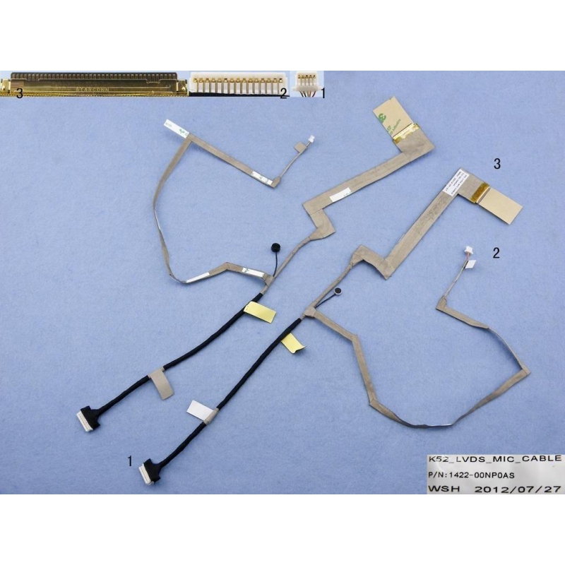 Cavo flessibile video per laptop ASUS K52 K52F K52JR LED (con microfono, versione 1)