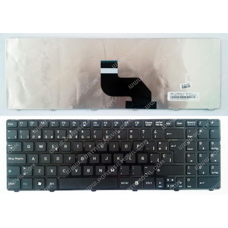 Teclado Akoya E6217, Teclado portátil H36yb, Teclado P6625 