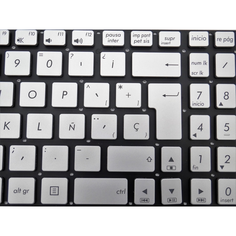 TECLADO PARA PORTÁTIL ASUS N56 N76 N56DP N56DY N56JK N56JN N56JR N56VB N56VJ N56VM N56VV N56VZNEGRO SIN MARCO RETROILUMINADO