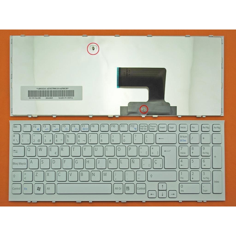 Teclado branco portatil Sony VAIO VPC-EE Series | AENE7P00110