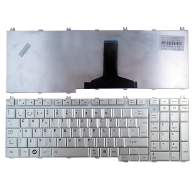 Tastiera argentata per laptop Toshiba Satellite A500 | 9Z.N4WGV.10S