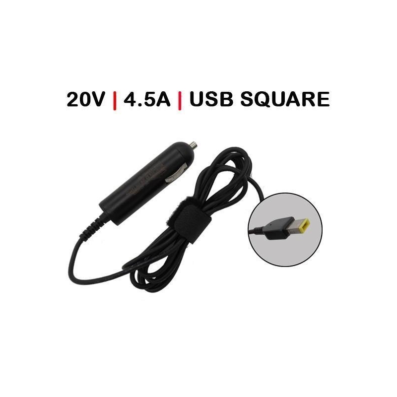 Caricabatteria da auto Lenovo 20V 4.5A USB SQUARE 90W, 20V 4.5A USB SQUARE 90W
