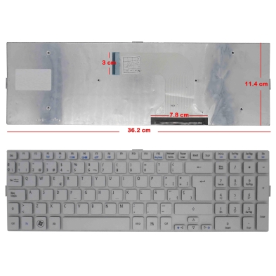 Tastiera per laptop Acer Aspire 8943 argento | KBI170A194