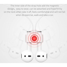 Cavo magnetico in silicone per cuffie Apple Airpods grigio e bianco