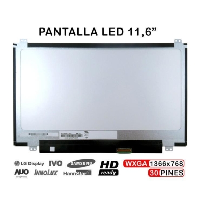 ECRÃ LED DE 11.6" HD LED SLIM PARA PORTATIL N116BGE-E42 N116BGE-E32 EDP DE 30 PINES