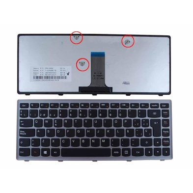 Teclado para portatil Lenovo Flex 14 G400S en cor preto