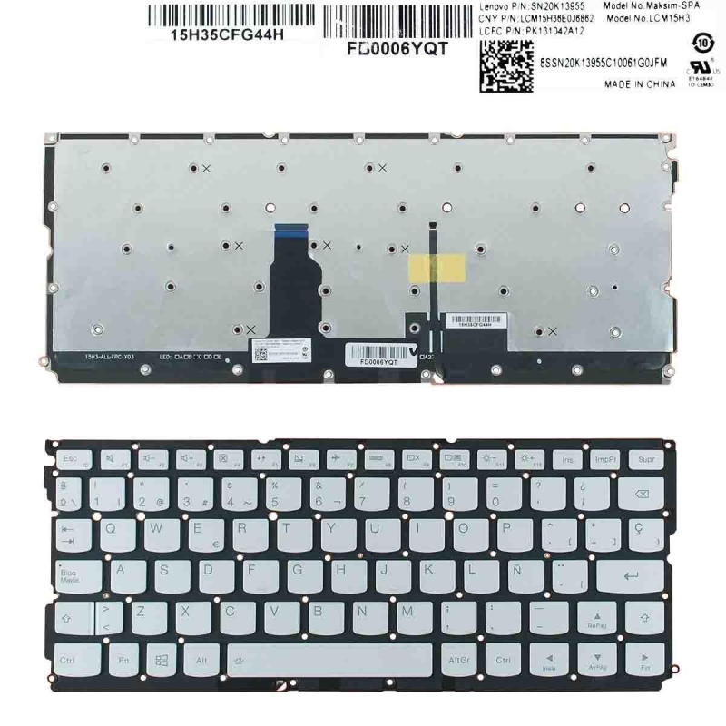 Teclado retroiluminado para portatil Lenovo Ideapad Air 12