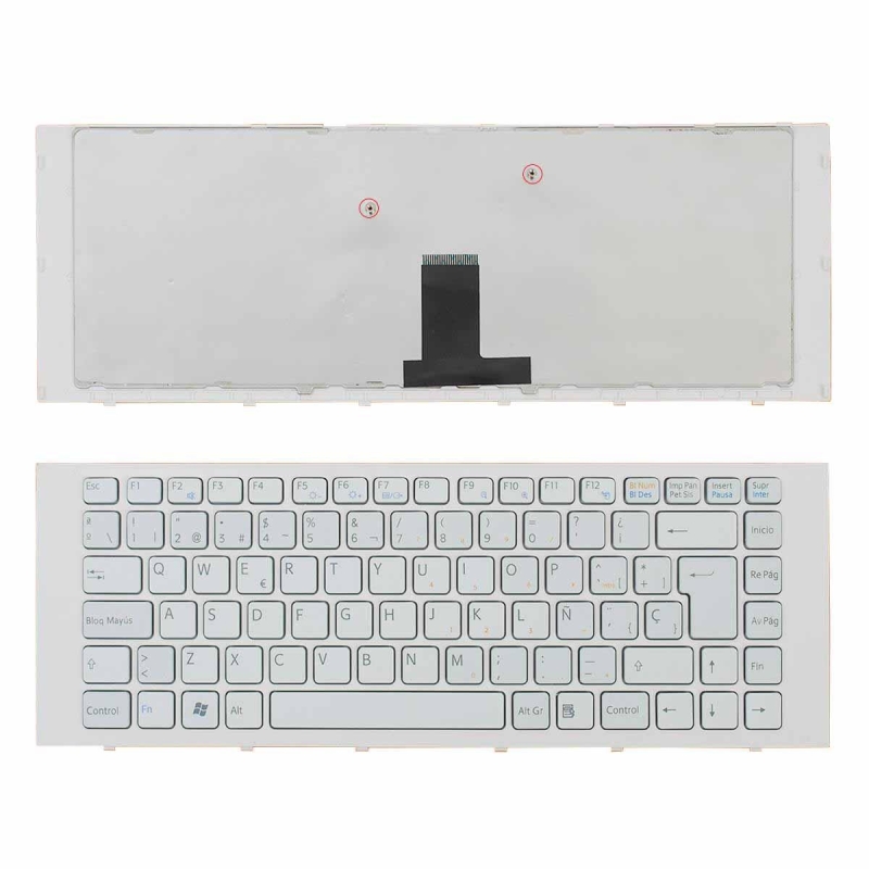 Teclado para portatil Sony Vaio VPC-EG en cor branco