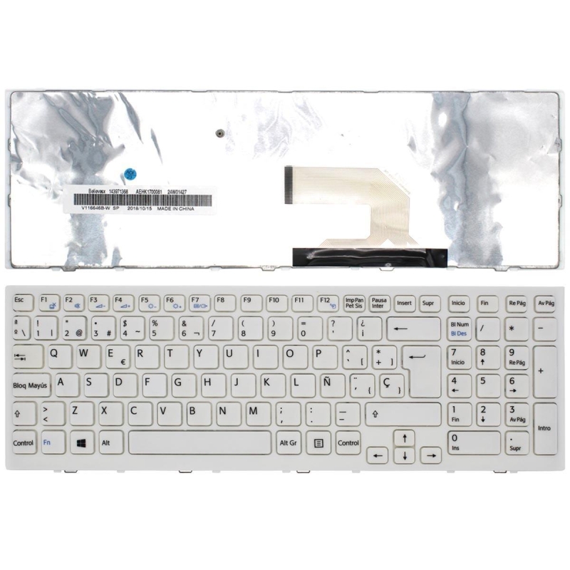 TECLADO PARA PORTÁTIL SONY VAIO VPC-EH2D0E/W VPC-EH1L8E/W VPC-2A9E/W