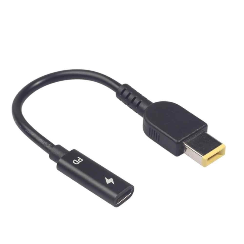 Adattatore USB-C femmina a maschio quadrato | 65 W 15 cm